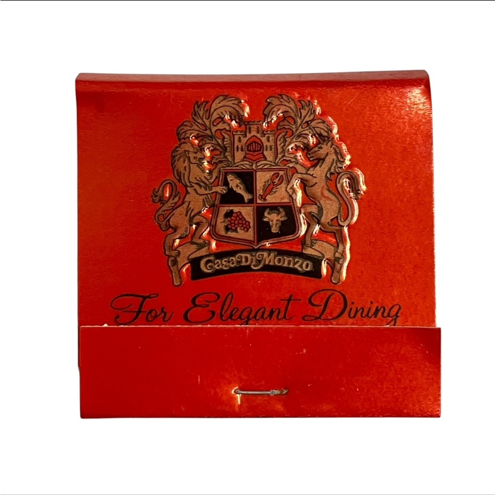 Casa DiMonzo Restaurant Howard Johnson's Monroeville Pa Vintage Matchbook